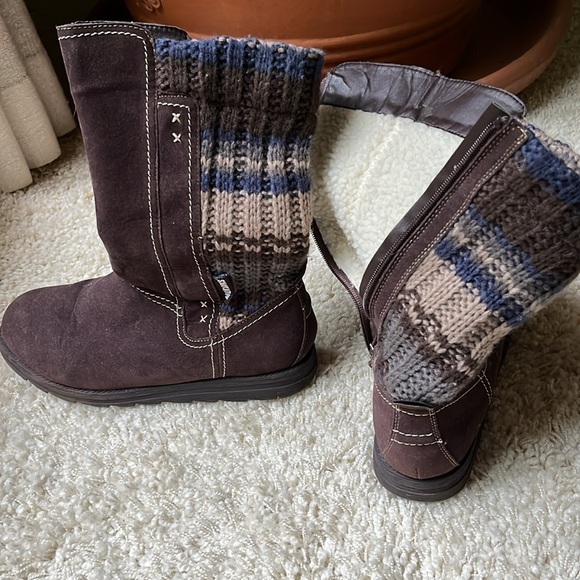 Mukluks Knit & Faux Suede Boots Sz8 - Picture 3 of 16